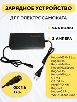 Зарядное устройство для электросамоката Kugoo M4, M4 Pro, Max Speed, M5, X1, C1 Pro (48V, 2A)
