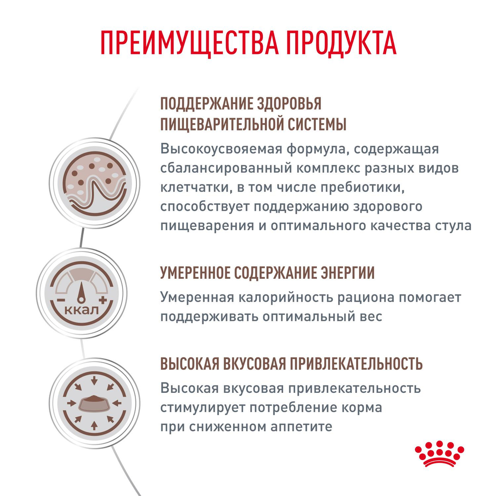 Royal Canin Gastrointestinal Moderate Calorie Гастроинтестинал Модерейт Кэлори Корм влажный диета для кошек склонных к набору веса соус 85г