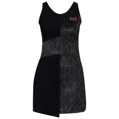 Теннисное платье EA7 Woman Jersey Dress - black python