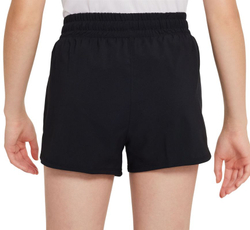 Детские шорты Nike Dri-Fit One High-Waisted Woven Training - black/white