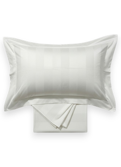 Постельное белье из страйп-сатина Ritz | White
