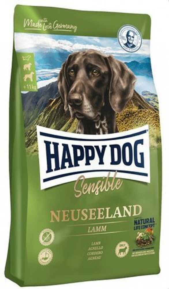 Сухой корм Happy Dog Supreme Neuseeland Новая Зеландия для средних и крупных собак ягненок и рис 12,5 кг Сухой корм Happy Dog Supreme Neuseeland Новая Зеландия для средних и крупных собак ягненок и рис 12,5 кг