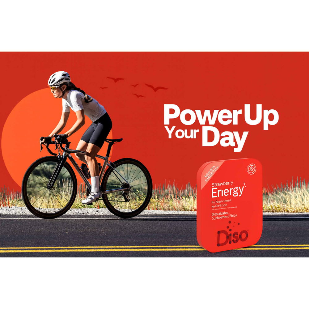 Diso, Energy, клубника, 30 полосок для полости рта