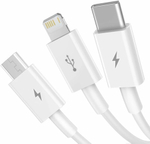 Кабель-зарядка Baseus Superior 3в1 i-Phone/Type-C/Micro 3.5A 1.5м CAMLTYS-02 белый