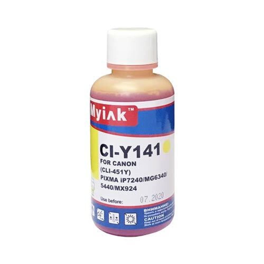 Чернила для CANON CLI-451Y (100мл, yellow, Dye) CI-Y141 Gloria™ MyInk