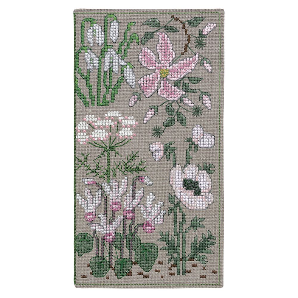 Набор для вышивания нитками Le Bonheur des Dames футляра для очков Étui À Lunettes Fleurs Blanches (Белые цветы), 9х16,5 см Набор для вышивания нитками Le Bonheur des Dames футляра для очков Étui À Lunettes Fleurs Blanches (Белые цветы), 9х16,5 см