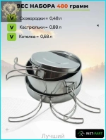 Набор посуды туристический для пикника кемпинга и туризма