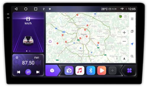 Магнитола в 9" рамку с QLed+2K экраном 9.5" - Kuberg OL Android 12, Быстрая, CarPlay, 4G SIM-слот