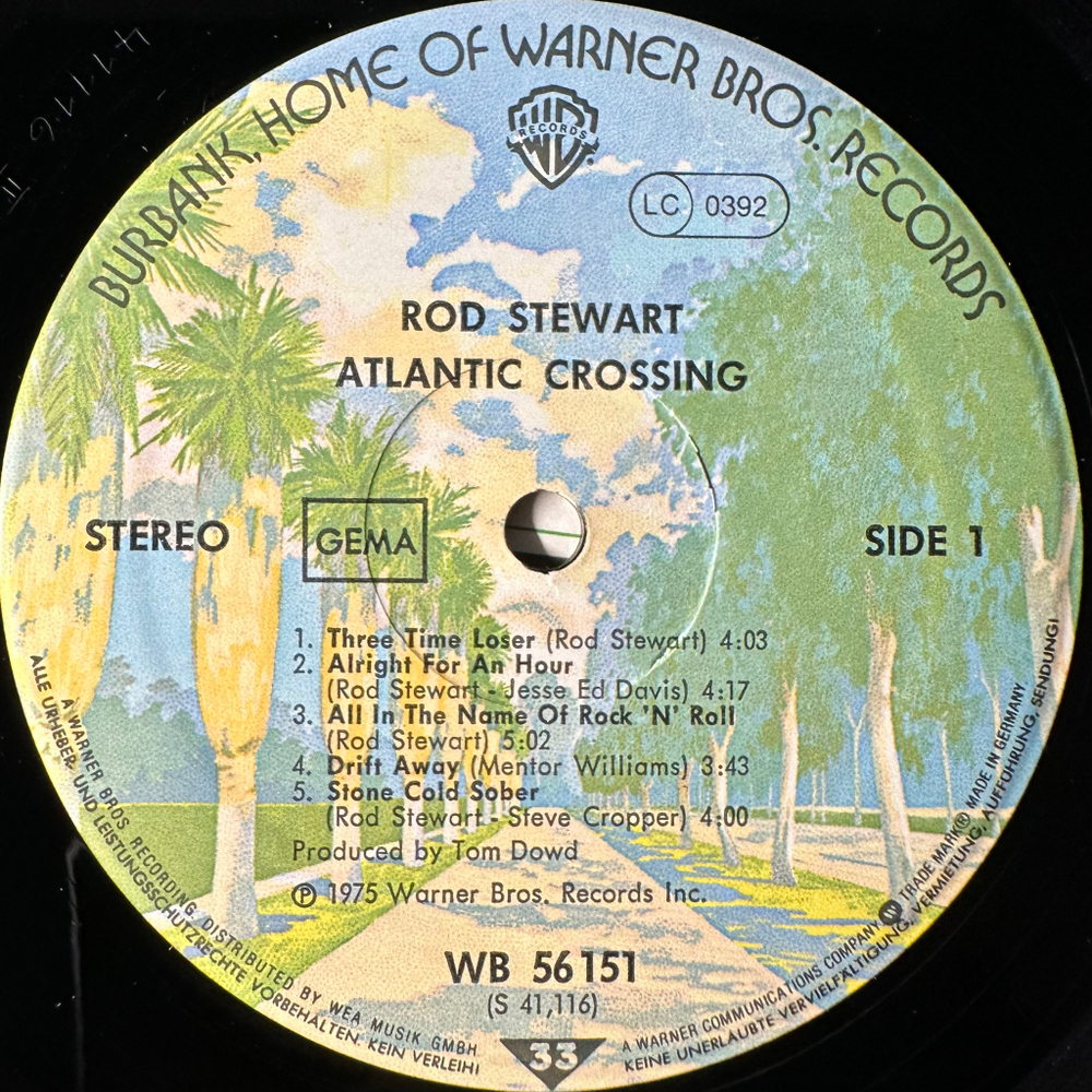 Rod Stewart ‎– Atlantic Crossing (Германия 1976г.)