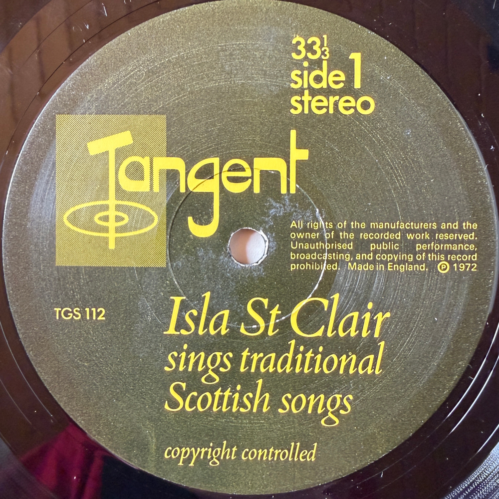 Isla St Clair ‎– Isla St Clair Sings Traditional Scottish Songs (Англия 1972г.)