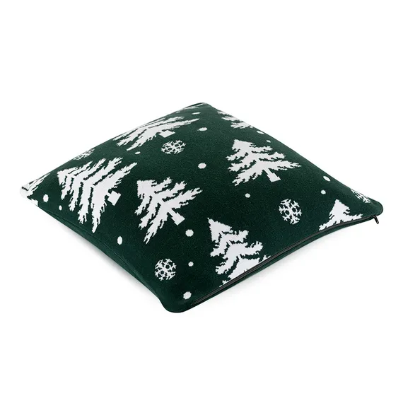 Подушка вязаная с новогодним рисунком Морозный Лес
из коллекции new year essential, 45x45 см