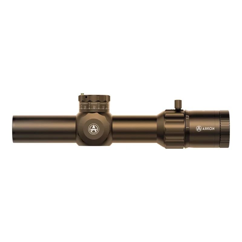 Оптический прицел ARKON Model A 1-10х28 FDE - вид сбоку слева, корпус цвета FDE