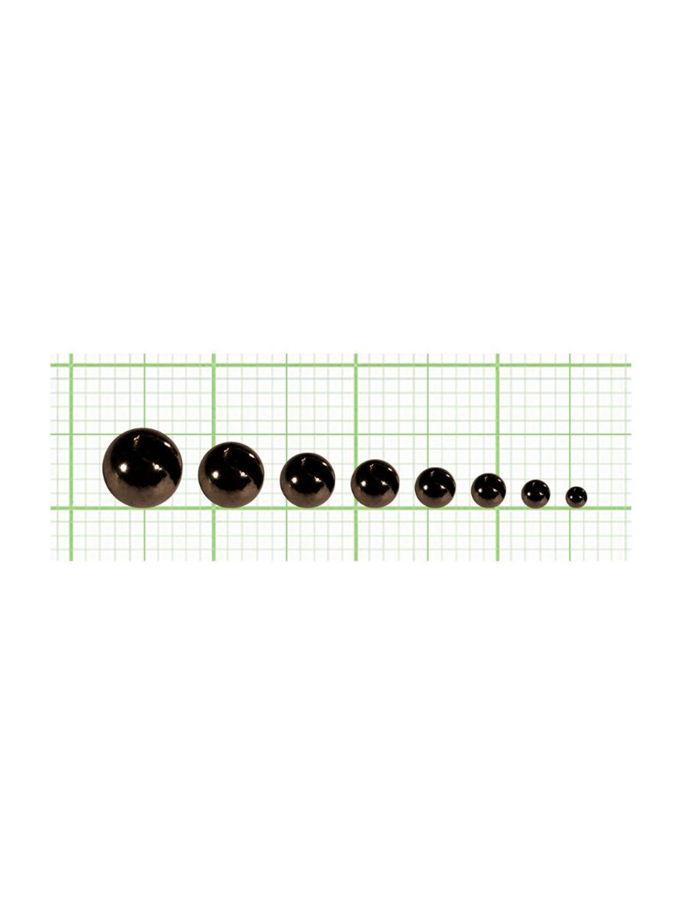 Шарики вольфрам с прорезью для монтажа рыболовных оснасток Black Nikel 0.06г