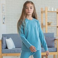 Лонгслив базовый "Синяя дымка" подростковый