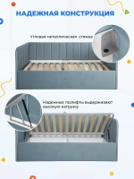 Диван - кровать с подъёмным механизмом 180х90 см Крекер Ап ткань Микровелюр