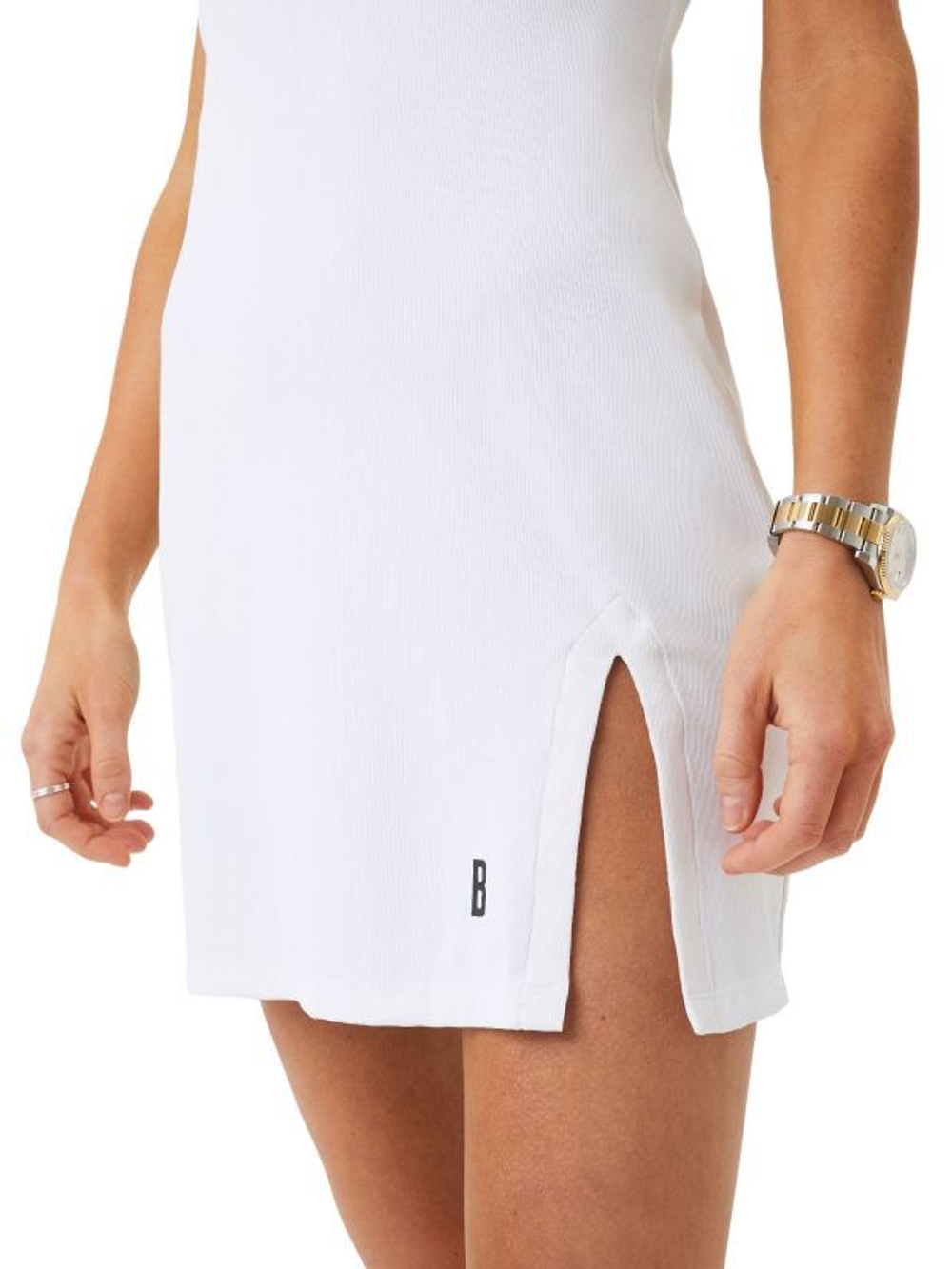 Теннисное платье Björn Borg Ace Rib Dress - brilliant white