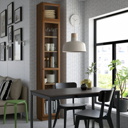 IKEA OXBERG  (ИКЕА ОКСБЕРГ)  -  Стеклянная дверь - коричневый орех 40x35 см