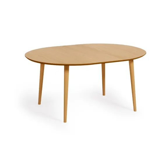 Стол раскладной Oakland Ø120-200x120 см, шпон дуба