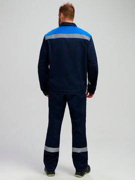Костюм "Лигор-1" СОП брюки (т.синий/василек) Саржа 250