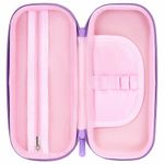 Пенал ЮНЛАНДИЯ, 1 отделение, 1 откидная планка, карман, EVA покрытие soft-touch, 22х10х5 см, "Sky Girl", 273183
