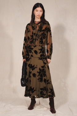 ZARA ОДНОТОННЫЕ НОСКИ С ПАЙЕТКАМИ - LIMITED EDITION, КОРИЧНЕВЫЙ