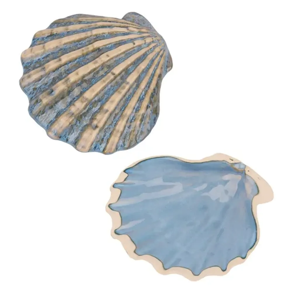 Блюдо для подачи 13*12,5 см h3 см емкость для закусок Shell Northern Blue Frutti di Mare P.L. [1]