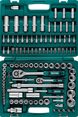 KRAFTOOL X-Drive 108, 108 предм., (1/2″+3/8″+1/4″), универсальный набор инструмента (27888-H108)