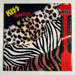 Винтажная виниловая пластинка LP Kiss Animalize (Japan 1984) (Obi)