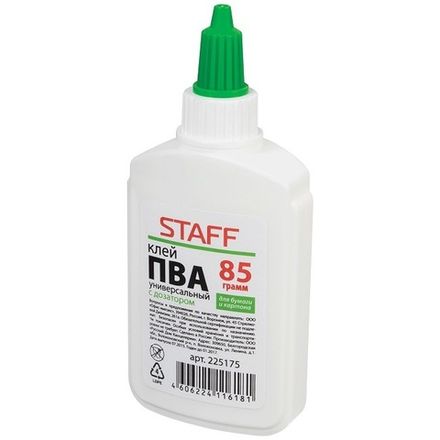 Клей ПВА 85г. Staff, с дозатором