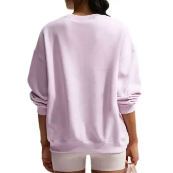 Женская Кофта теннисная Nike Studio Fleece Medium Weight Oversized Crew - bleached lilac/sail