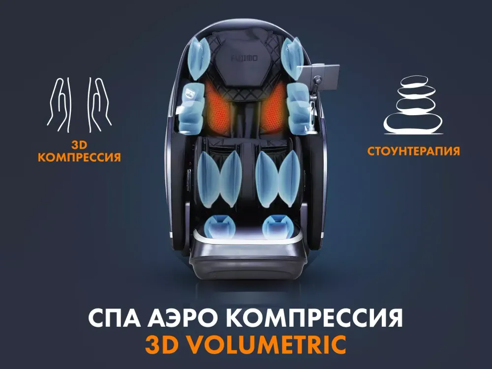 Массажное кресло FUJIMO FUJIMO 氣 GURU F700 Бежевый, Серый