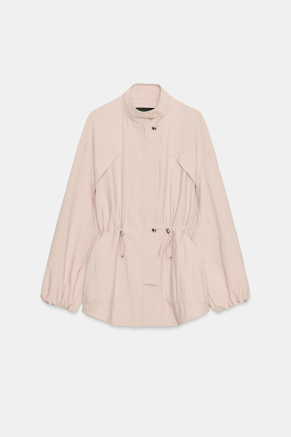 ZARA КУРТКА С ВОРОТНИКОМ-СТОЙКОЙ, РОЗОВЫЙ