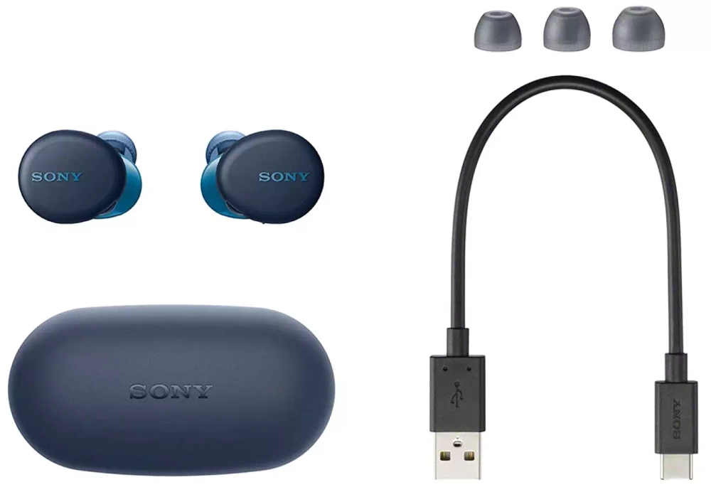 Беспроводные наушники Sony WF-XB700, синий