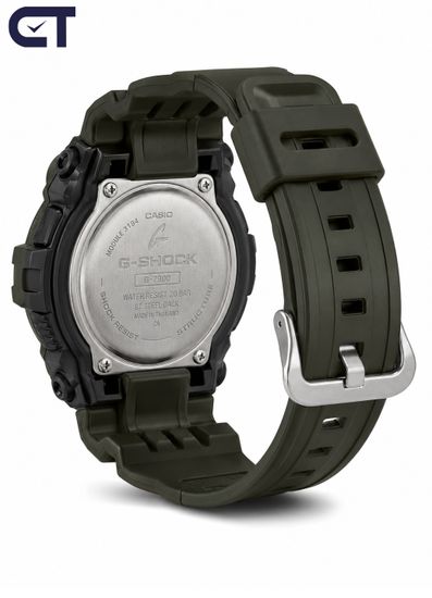 CASIO G-7900-3DR G-SHOCK мужские наручные часы — зелёная цифровая модель с графиком приливов и WR200