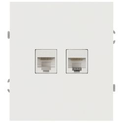 Розетка ЭРА Arktik 16-3108-01 информационная двойная 2XRJ45 белый | Эра Arktik
