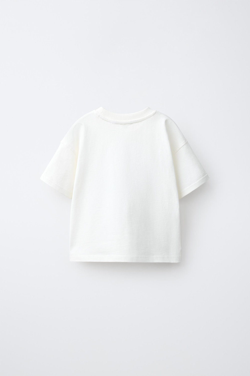 ZARA ФУТБОЛКА С ПРИНТОМ, БЕЛЫЙ