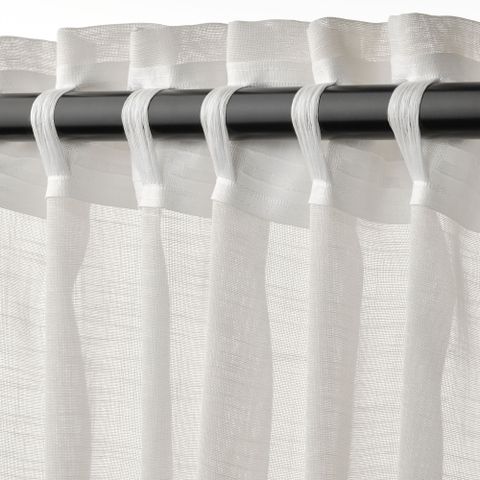 Комплект штор IKEA HALLEBRACKA (ХАЛЛЕБРАКА), Белый, 145x250 см, 2 шт