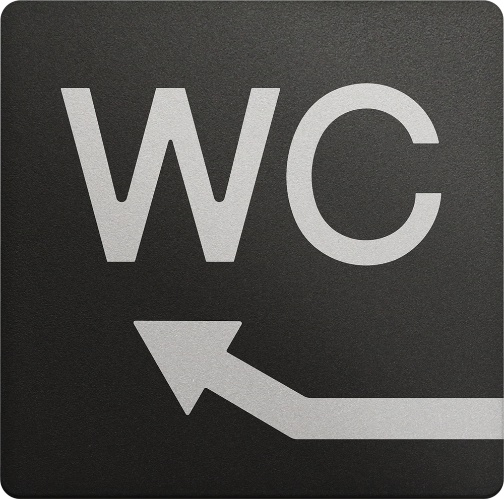 Туалет, WC, налево/вверх