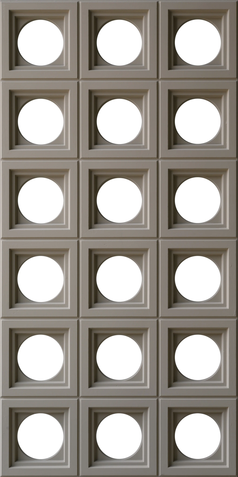 3Д полиуретановая панель, Круги малые, Серый / PU BLOCK PANEL Water Grey, HL-03, 1200х600 мм