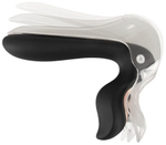 Вагинальный расширитель Vibrating Speculum с вибрацией и подсветкой (Цвет: черный)