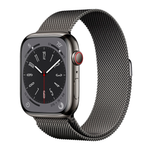Умные часы Apple Watch Series 8 GPS + Cellular, 45mm, Stainless Steel Case with Graphite Milanese Loop (Графитовый)