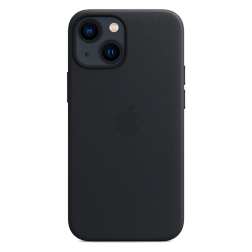 Кожаный чехол с поддержкой MagSafe Apple Leather Case для iPhone 13 mini, Midnight (Темная ночь)
