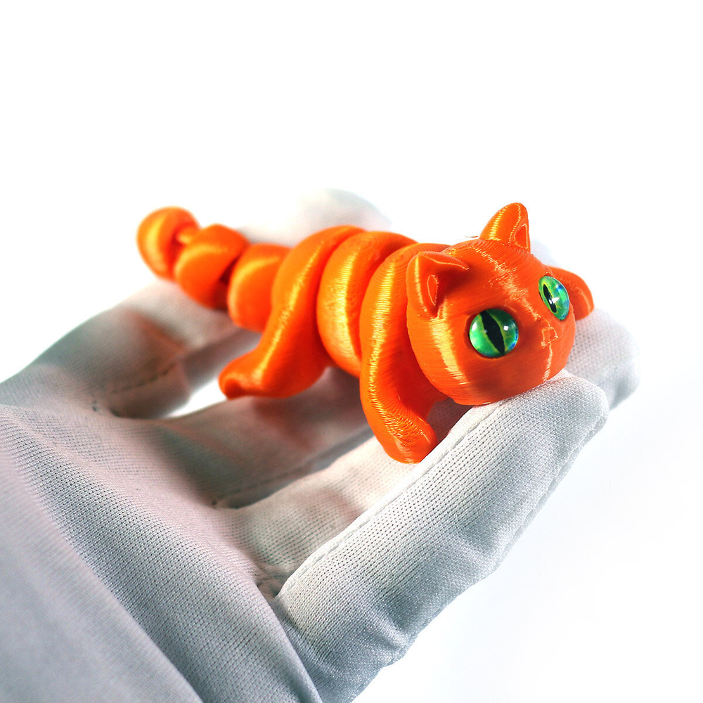Мини котёнок игрушка антистресс, 10 см., апельсиновый цвет