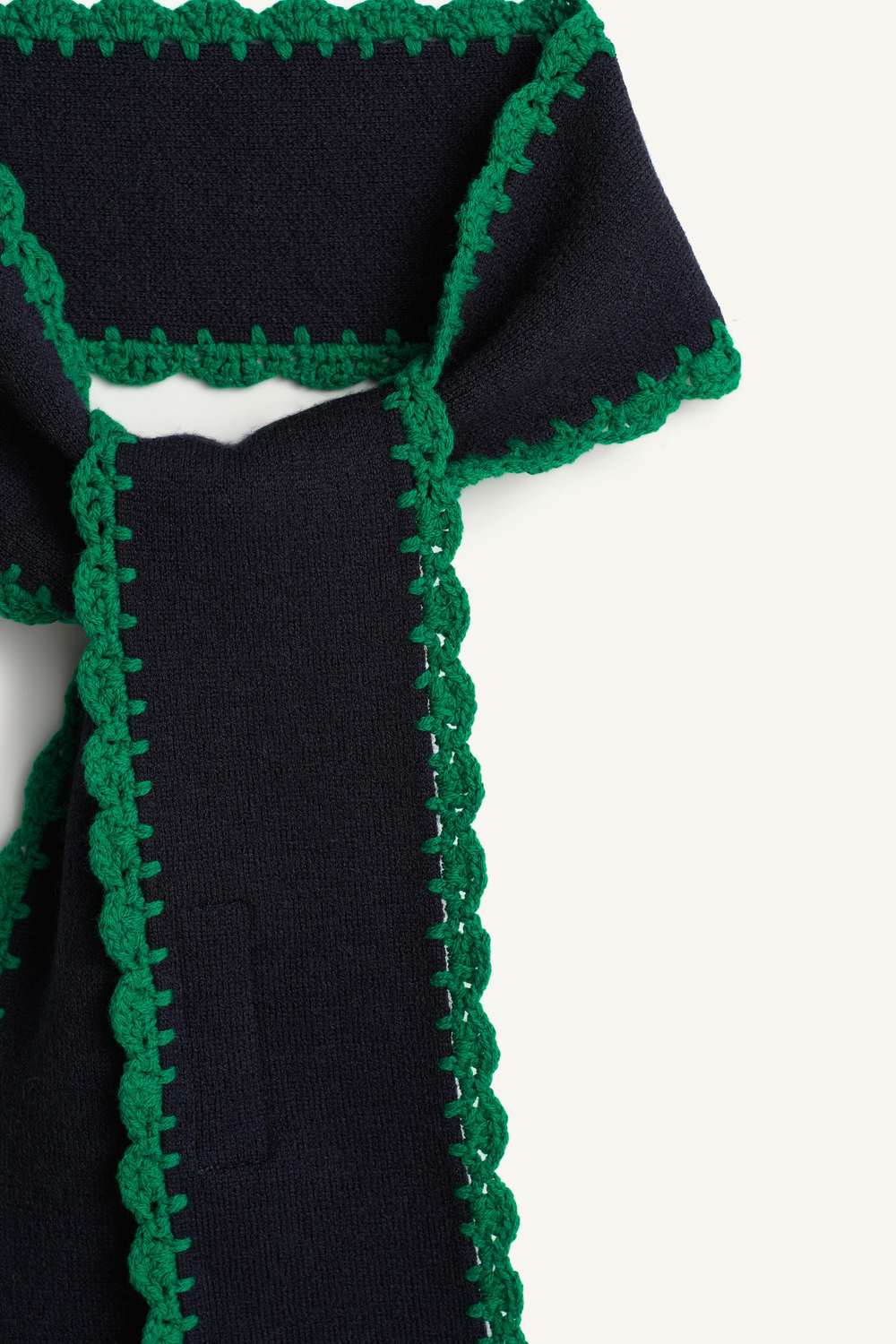 ZARA ВЯЗАНЫЙ ШАРФ - LIMITED EDITION, ТЕМНО-СИНИЙ
