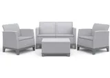 Keter Комплект мебели Сканди Форма (Scandi Forma set with 2 seater sofa and storage box jute table Ash grey & Storm Grey) св.серый — фото 1