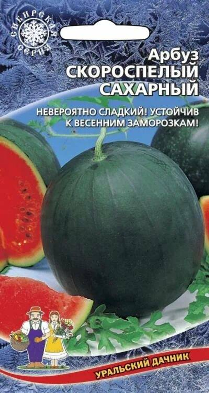 Арбуз Скороспелый Сахарный Евро *10 УрД 6300