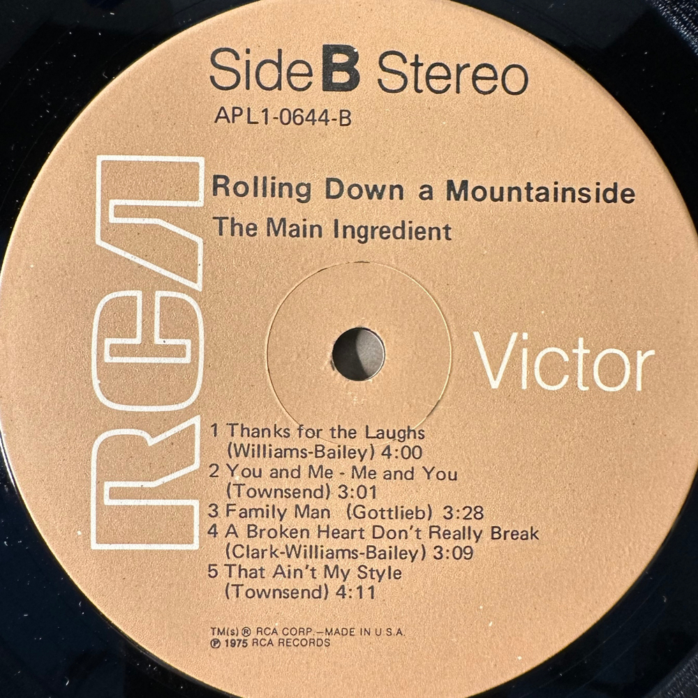 The Main Ingredient ‎– Rolling Down A Mountainside (США 1975г.)
