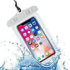 Водонепроницаемый непромокаемый герметичный чехол для телефона до 6.7 дюймов, смартфона, для съемки под водой и документов, большой размер XL, светящийся, белый Водонепроницаемый непромокаемый герметичный чехол для телефона до 6.7 дюймов, смартфона, для съемки под водой и документов, большой размер XL, светящийся, белый