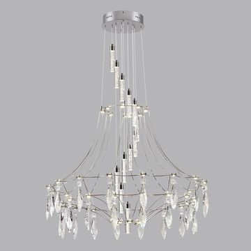 Хрустальная светодиодная люстра 51W 4000K 6699/51L хром Flamenco Odeon Light Exclusive