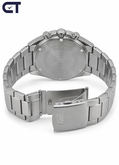 CASIO EFV-640D-2BVUDF EDIFICE мужские наручные часы — хронограф с восьмиугольным безелем и синим циферблатом